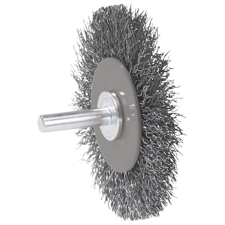 Walter Surface Technologies Allsteel 2 in. Mtd Wheel Brush Stainless Steel 09C170
